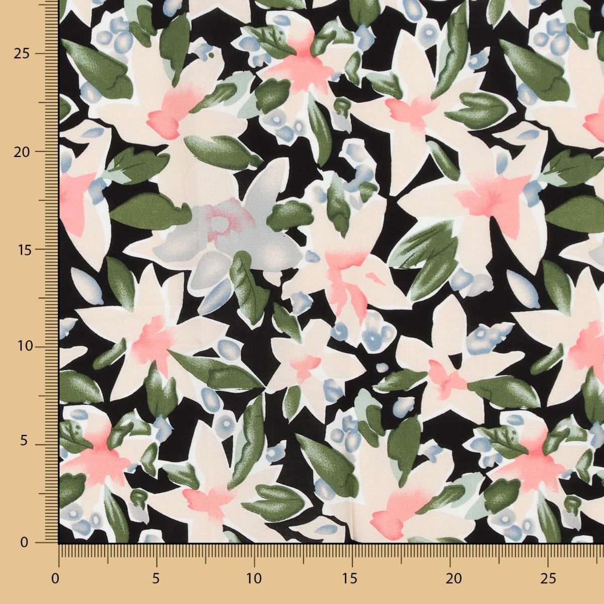 Viscose Fleurs Maxi Noir - Ribes y Casals