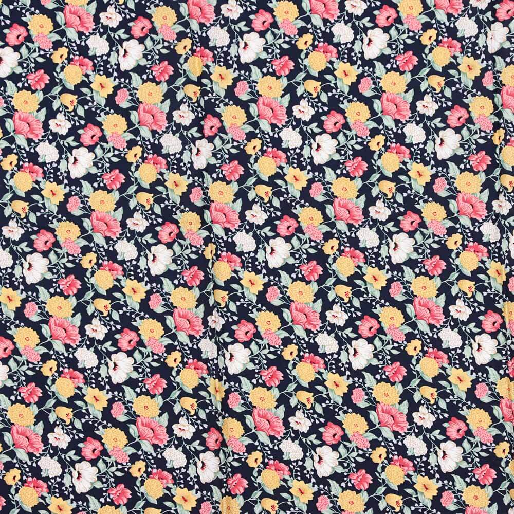 Viscose Crétonne Bleu Marine - Ribes y Casals