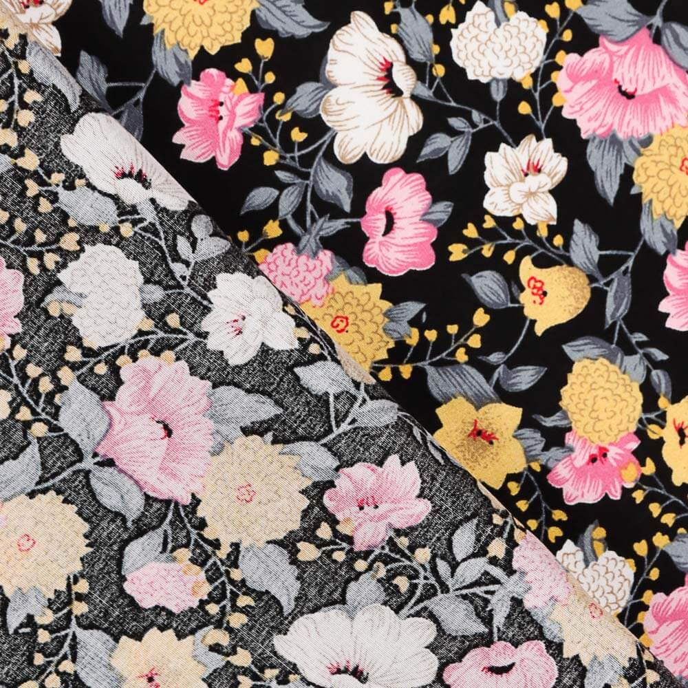 Viscose Crétonne Noir - Ribes y Casals