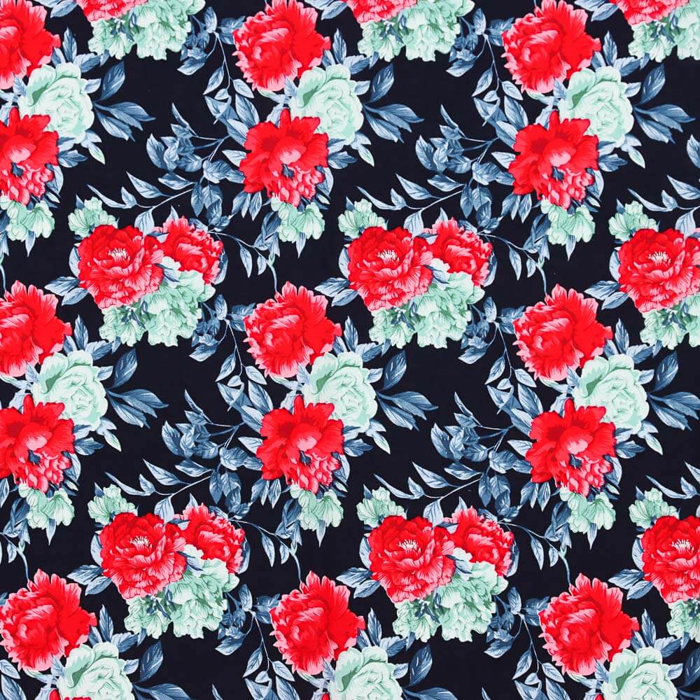 Viscose Fleurs Oeillet - Ribes y Casals