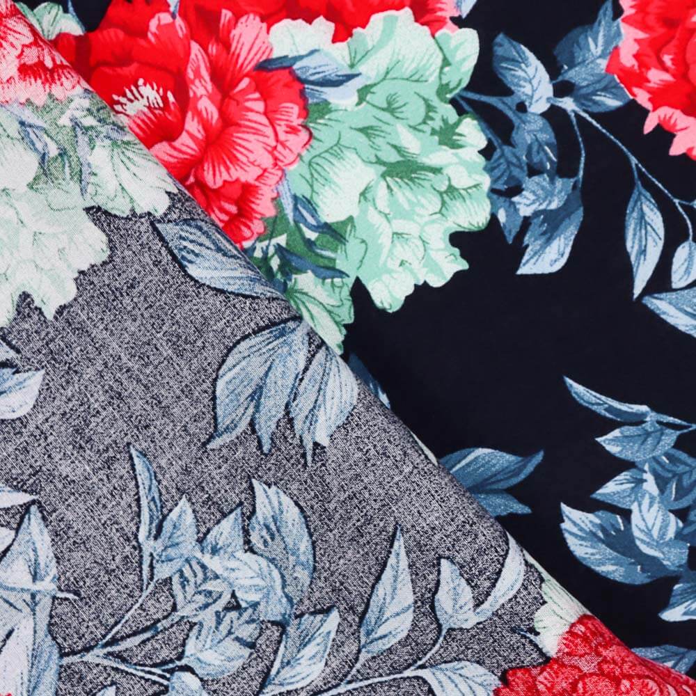 Viscose Fleurs Oeillet - Ribes y Casals