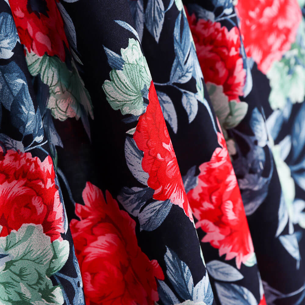 Viscose Fleurs Oeillet - Ribes y Casals