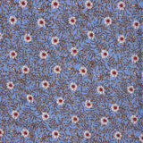 Viscose Bleu Denim A Fleurs - Ribes y Casals