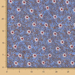 Viscose Bleu Denim A Fleurs - Ribes y Casals