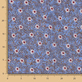 Viscose Bleu Denim A Fleurs - Ribes y Casals