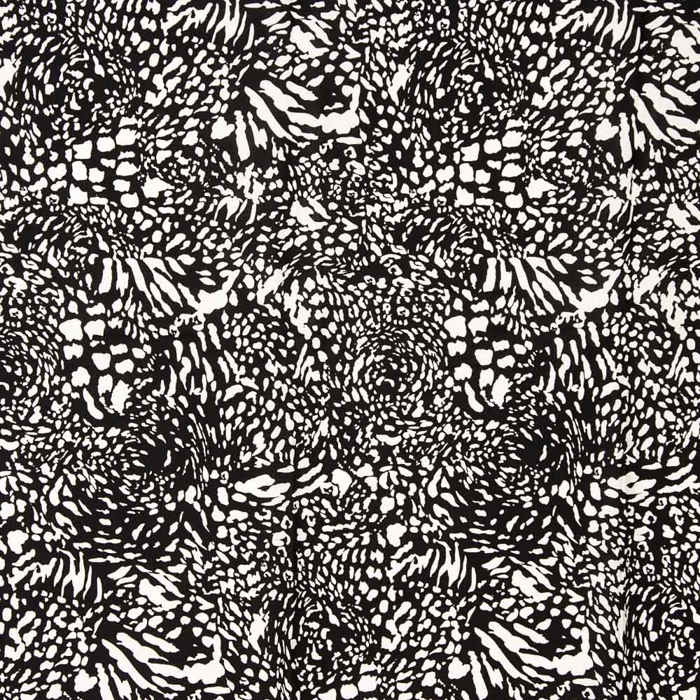 Viscose Imprimé Animal Noir - Ribes y Casals