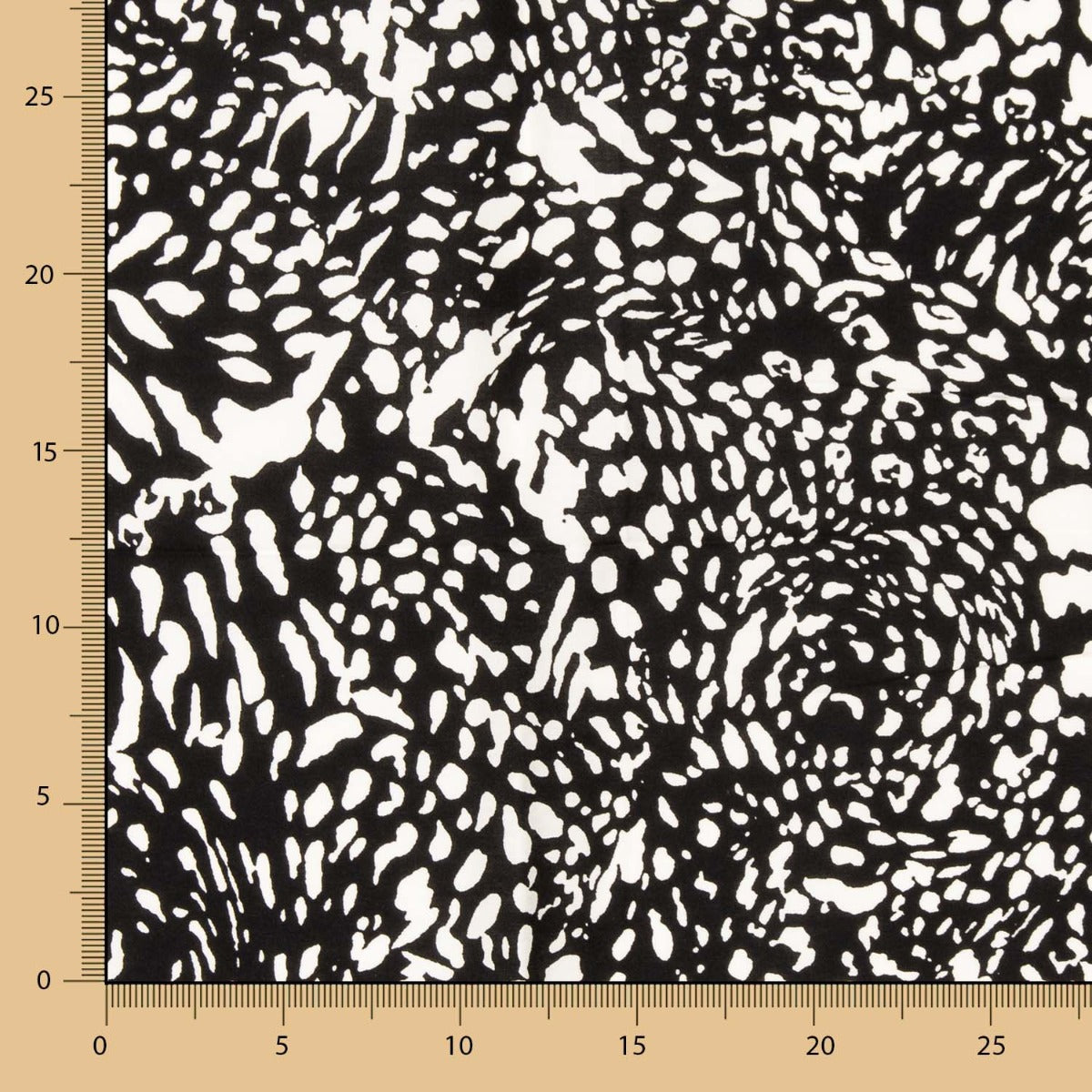 Viscose Imprimé Animal Noir - Ribes y Casals