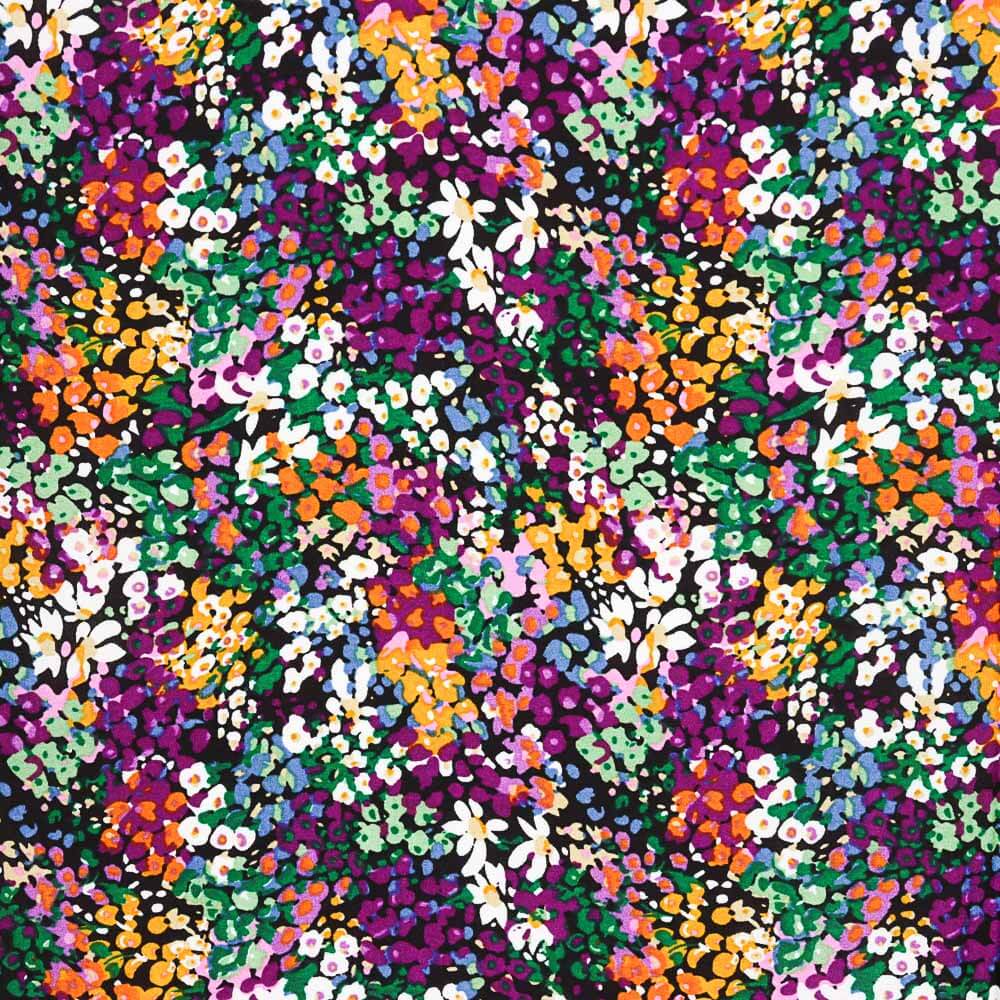 Viscose Fleurs Confetti Violet - Ribes y Casals