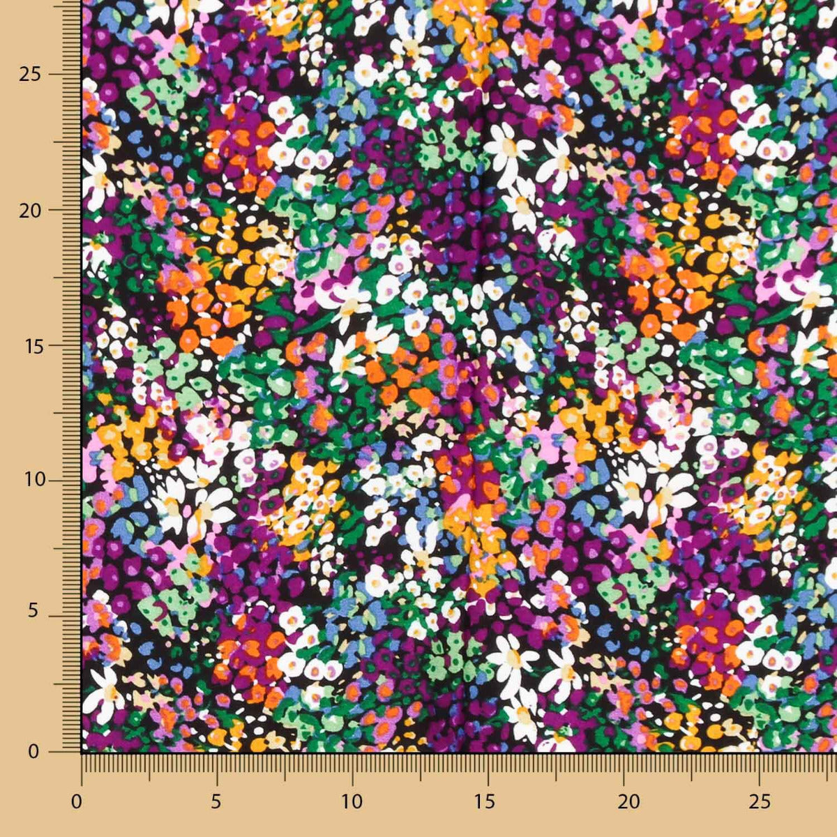 Viscose Fleurs Confetti Violet - Ribes y Casals
