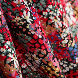 Viscose Floral Rouge Confetti - Ribes y Casals