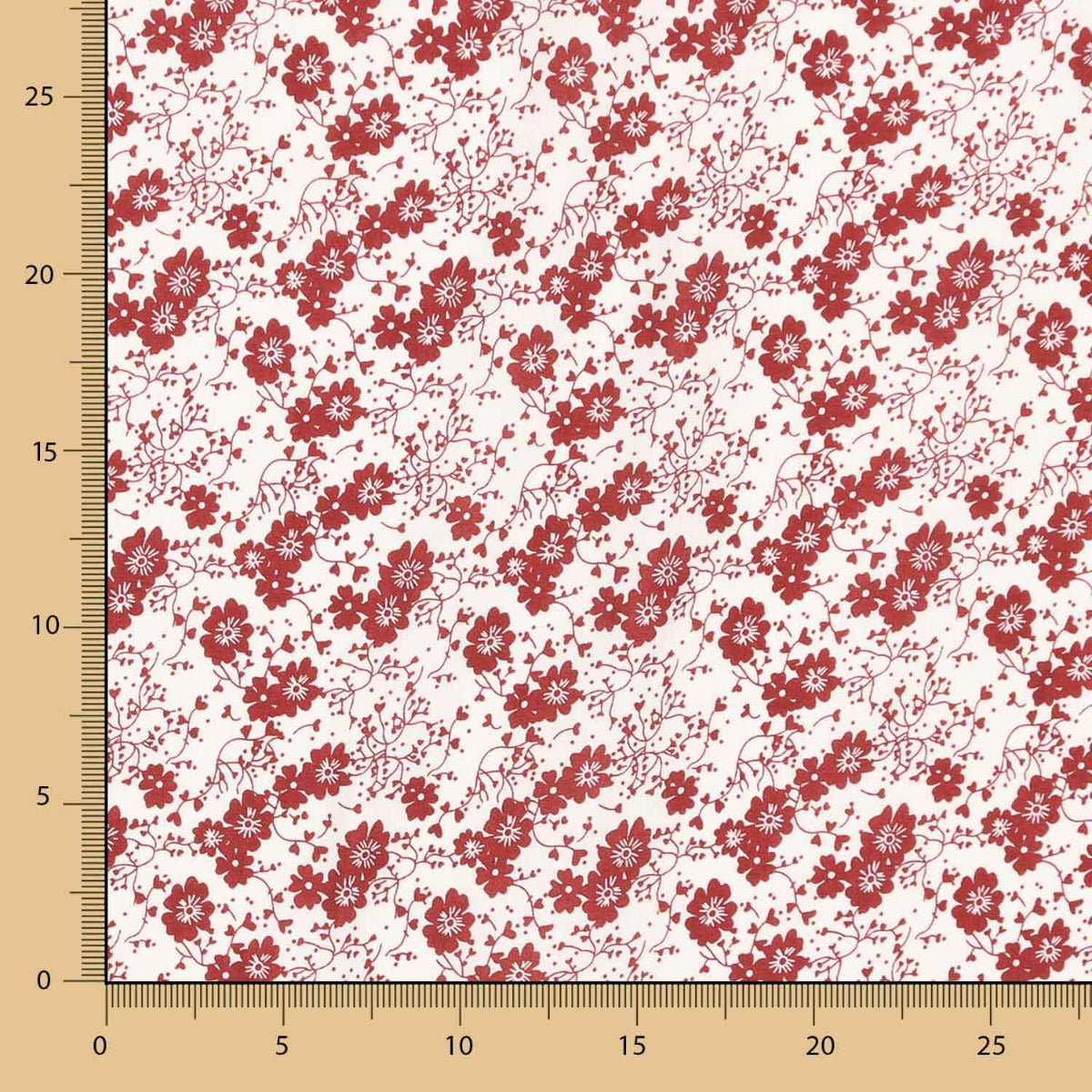 Fleur Pois Viscose Marron - Ribes y Casals