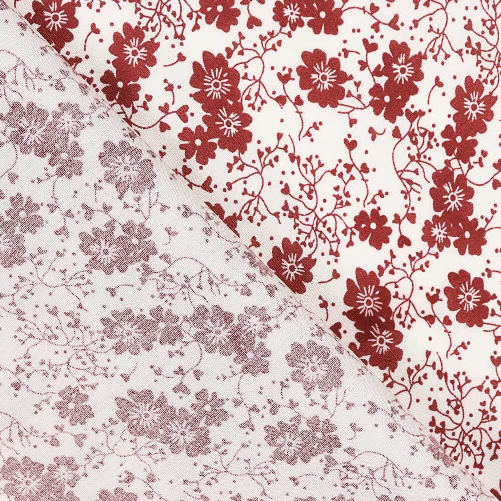 Fleur Pois Viscose Marron - Ribes y Casals