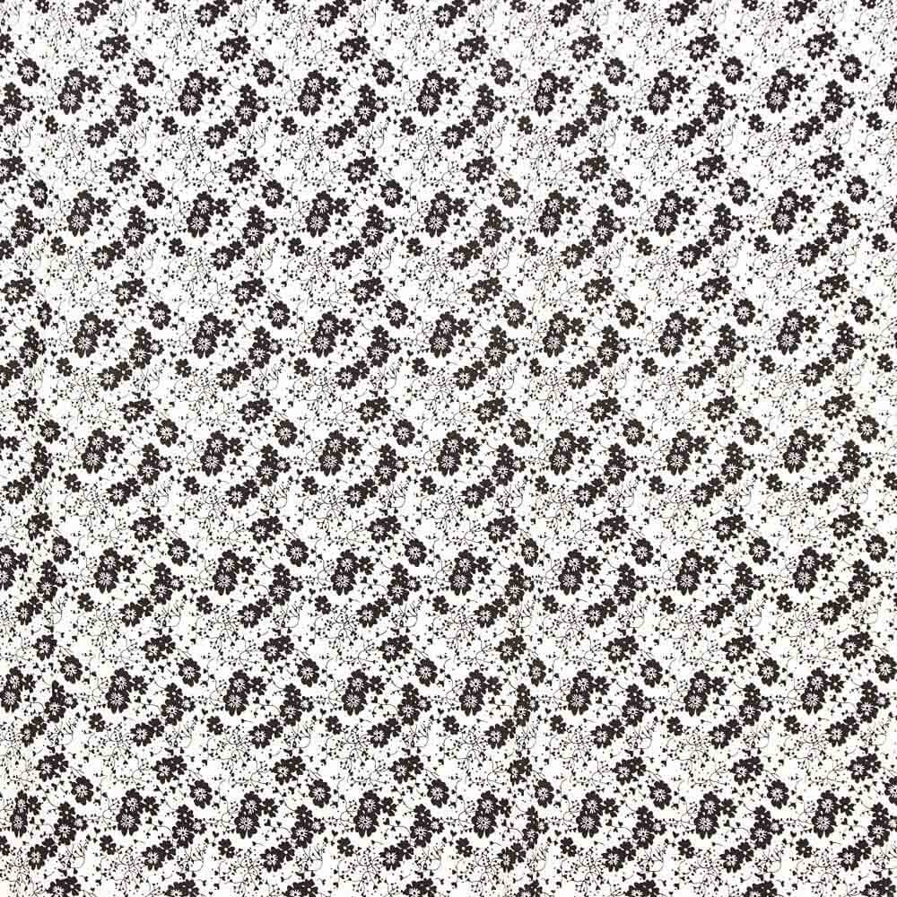 Viscose Fleur Pois Blanc - Ribes y Casals