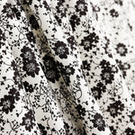 Viscose Fleur Pois Blanc - Ribes y Casals