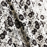 Viscose Fleur Pois Blanc - Ribes y Casals