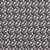 Viscose Pois Flower Noir - Ribes y Casals
