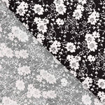 Viscose Pois Flower Noir - Ribes y Casals
