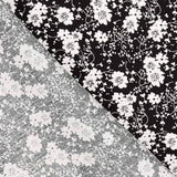 Viscose Pois Flower Noir - Ribes y Casals