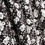 Viscose Pois Flower Noir - Ribes y Casals