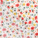 Viscose Fleuri Pois Multicolores - Ribes y Casals