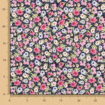 Viscose Fleurs Rose A Pois - Ribes y Casals