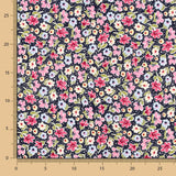 Viscose Fleurs Rose A Pois - Ribes y Casals