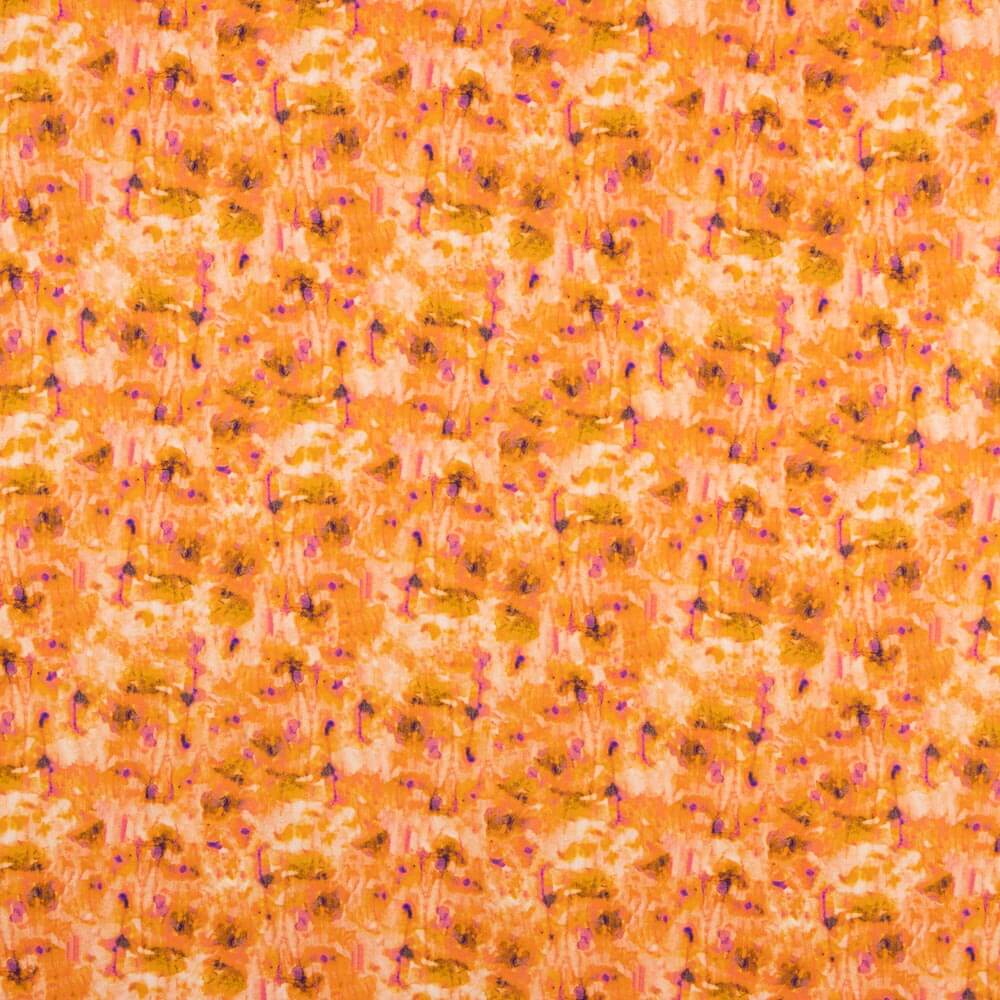 Viscose Abstrait Orange - Ribes y Casals