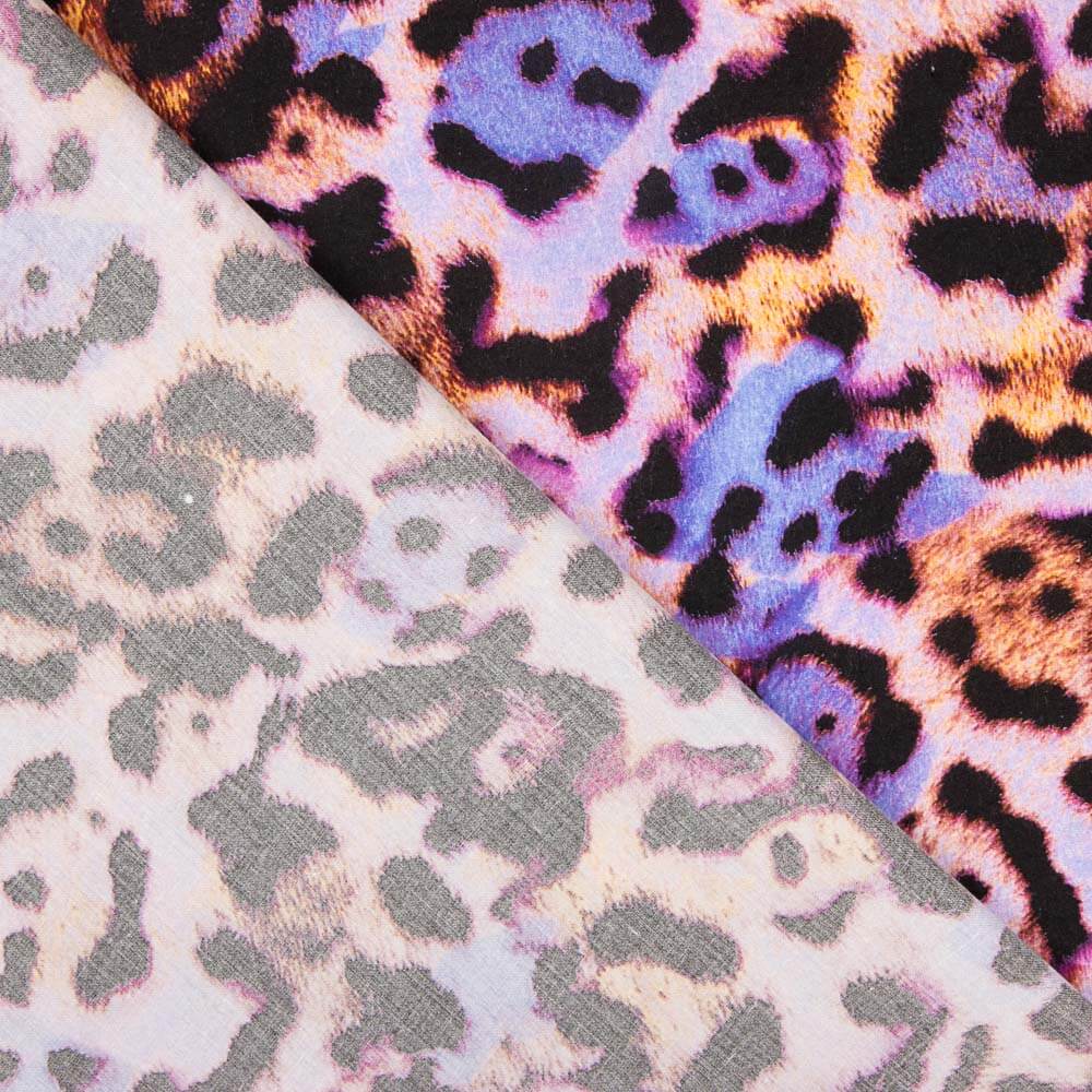 Viscose Imprimé Animal Mauve - Ribes y Casals