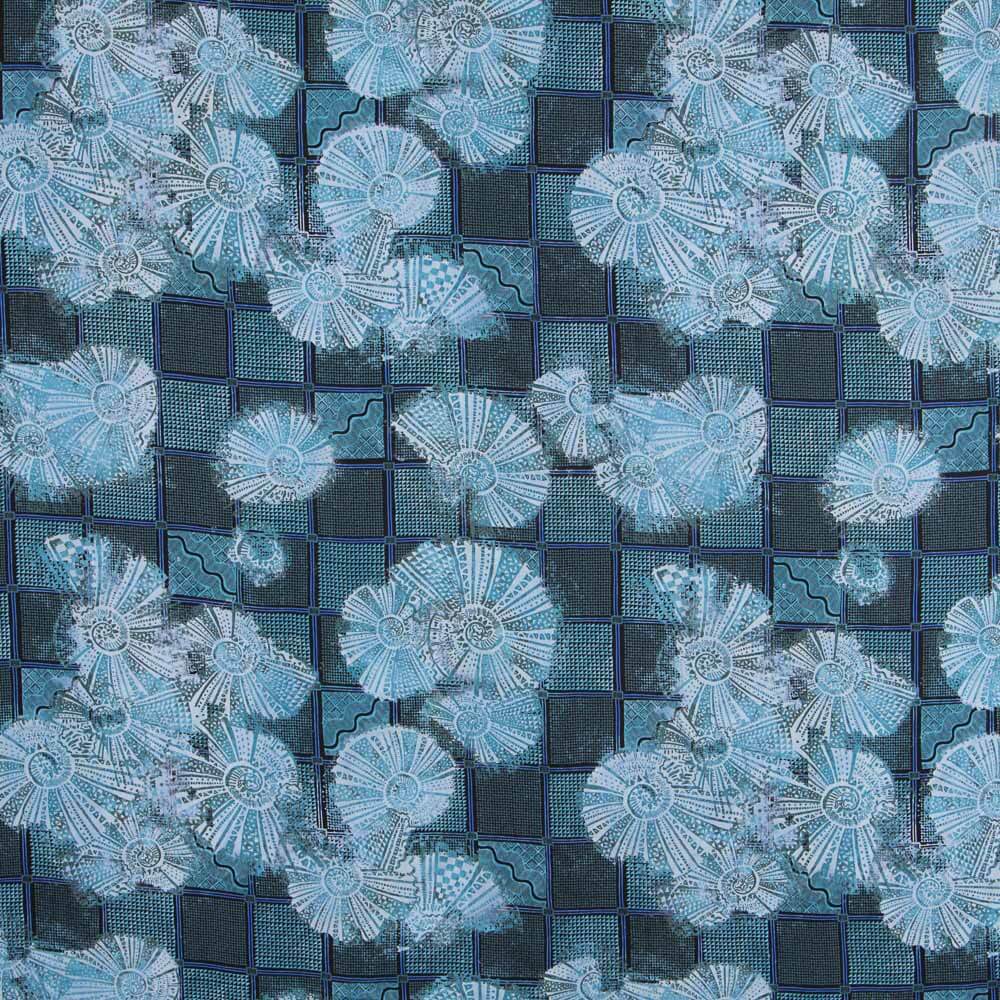 Viscose Coquillages Bleu Denim - Ribes y Casals