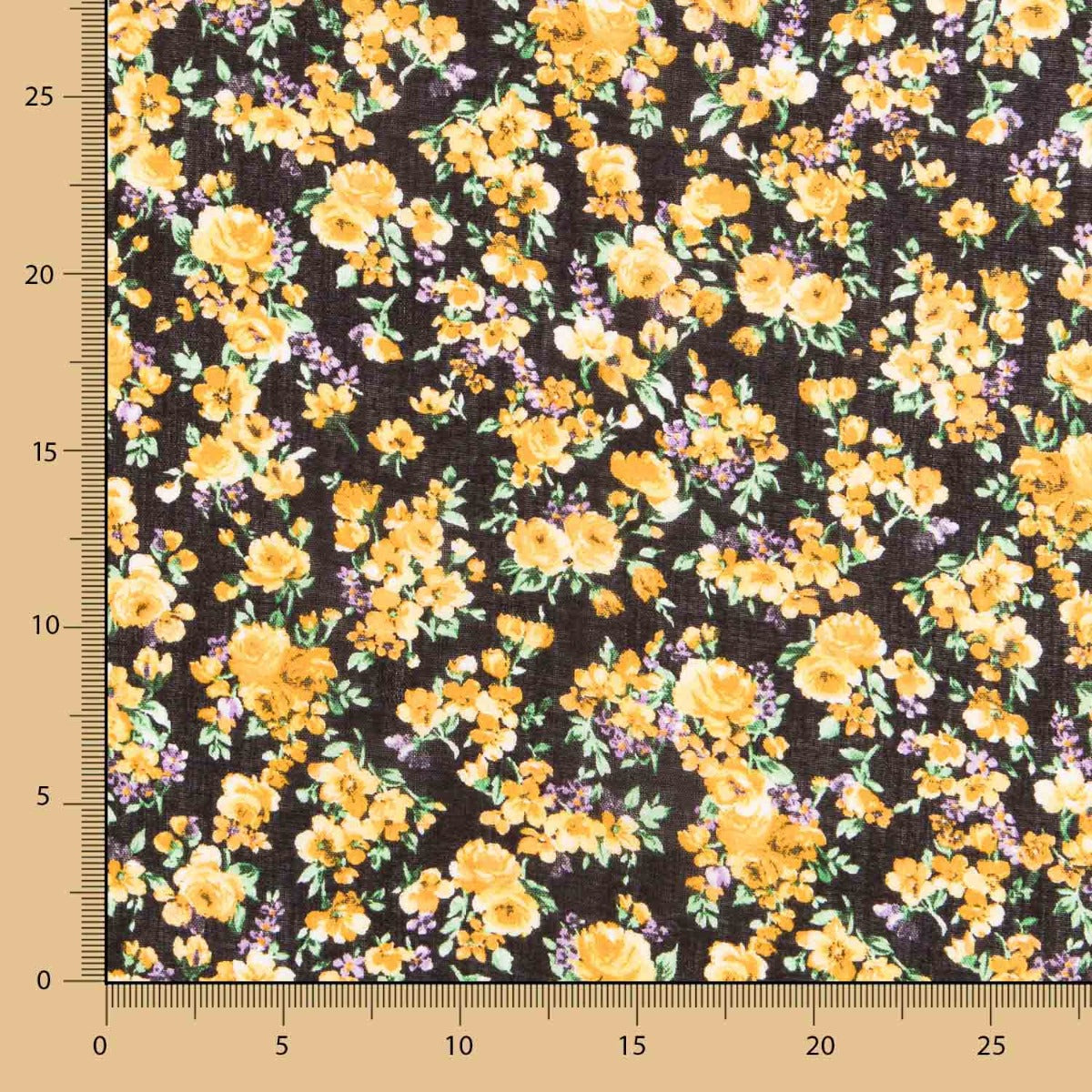 Viscose Cretonne Fleur Jaune - Ribes y Casals