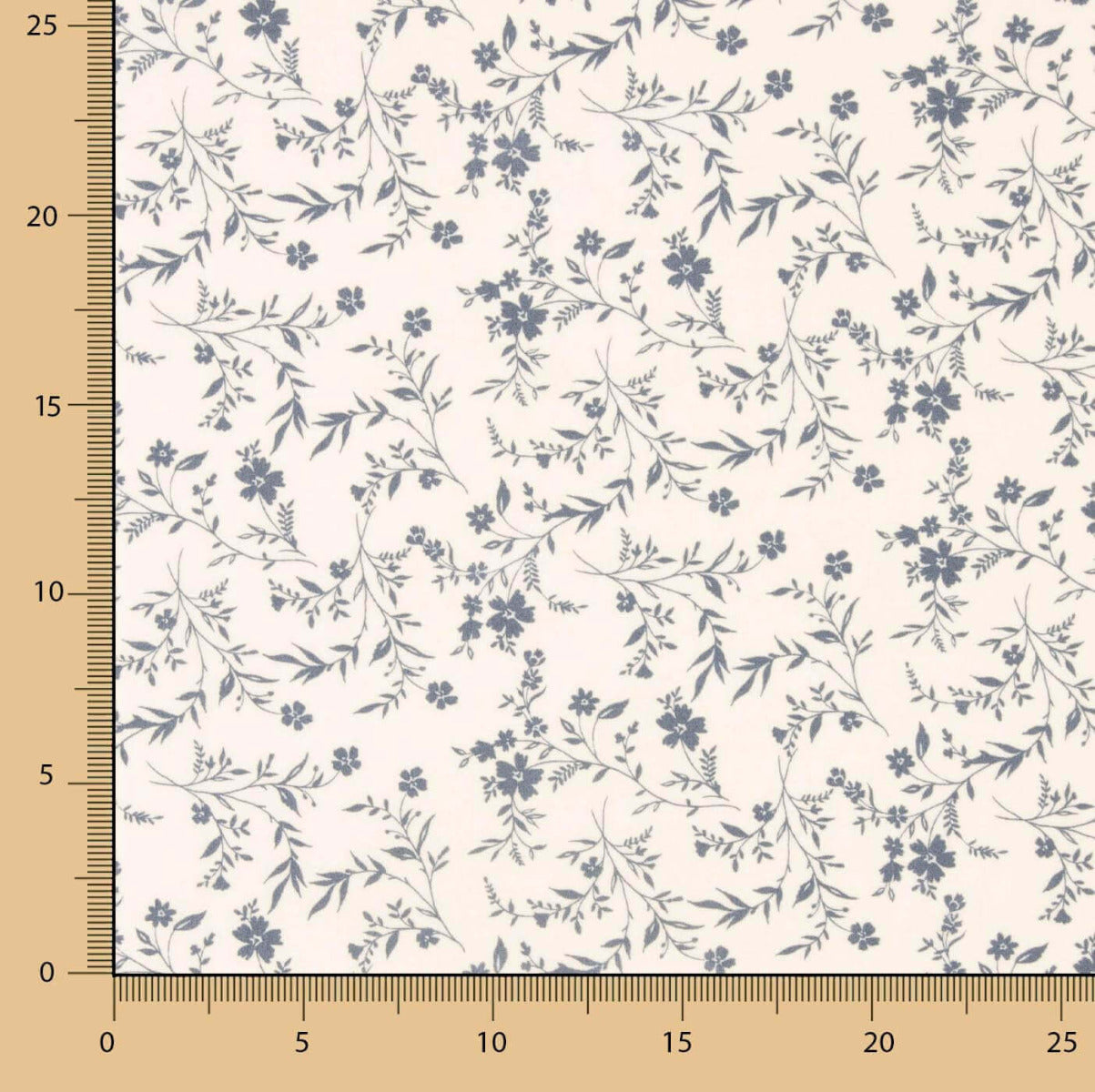 Viscose Imprimé Botanique Écru - Ribes y Casals