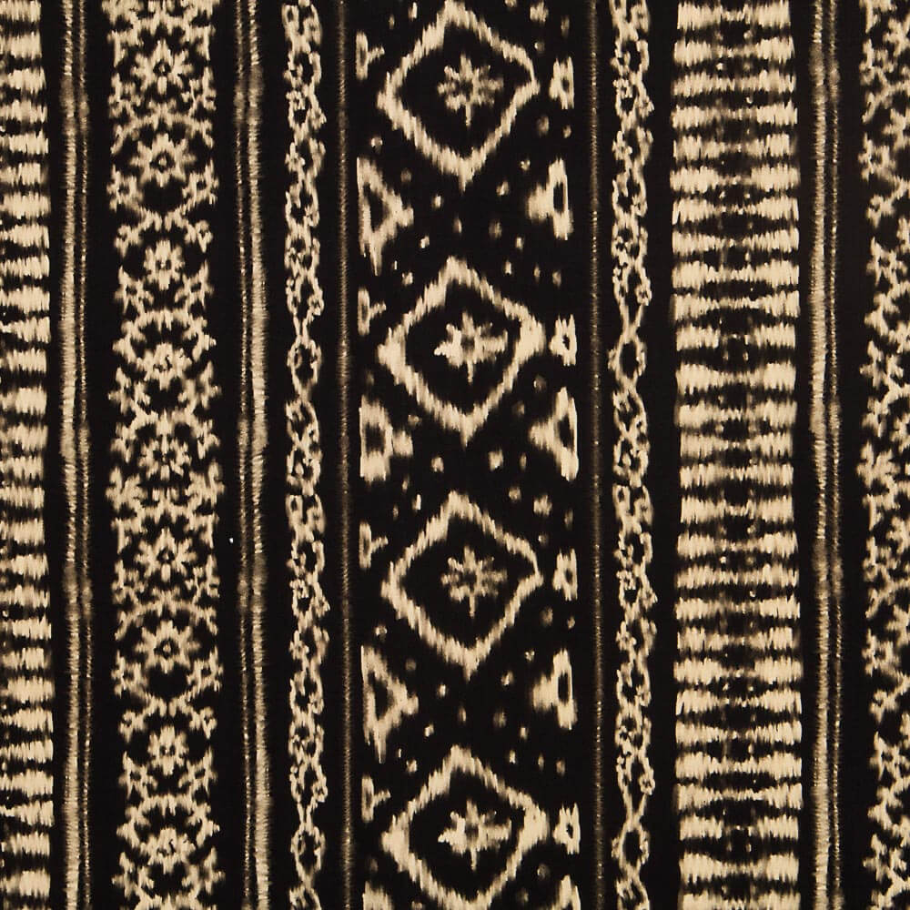 Viscose Dahlias Rhombus Noir - Ribes y Casals