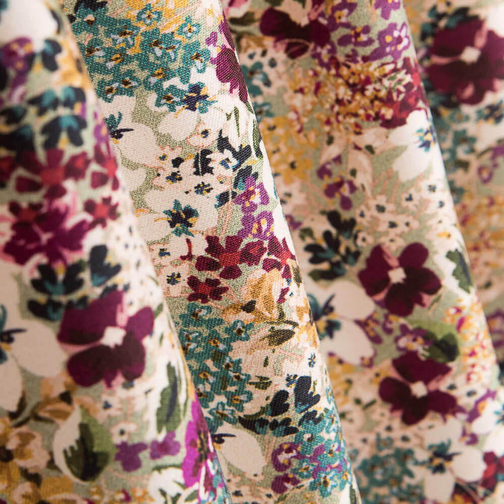 Viscose Élasthanne Floral - Ribes y Casals