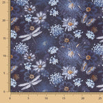 Viscose Imprimée Abaca Bleu - Ribes y Casals