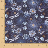 Viscose Imprimée Abaca Bleu - Ribes y Casals