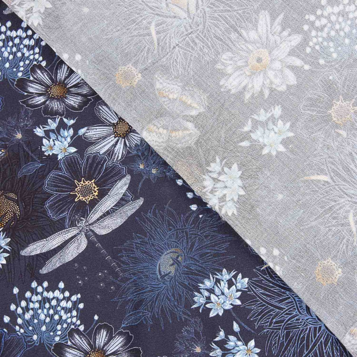 Viscose Imprimée Abaca Bleu - Ribes y Casals