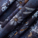 Viscose Imprimée Abaca Bleu - Ribes y Casals