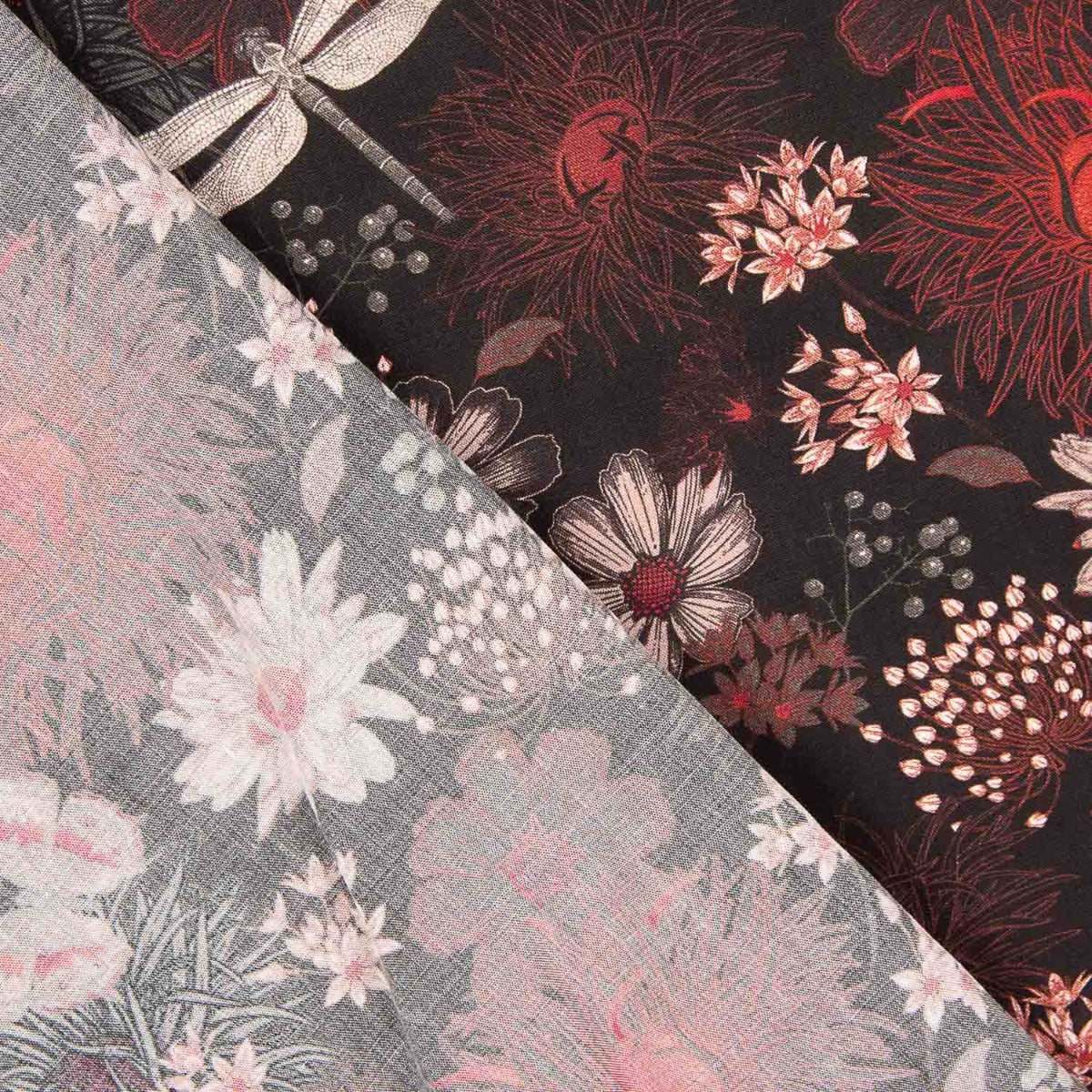 Viscose Imprimée Abaca Noir - Ribes y Casals