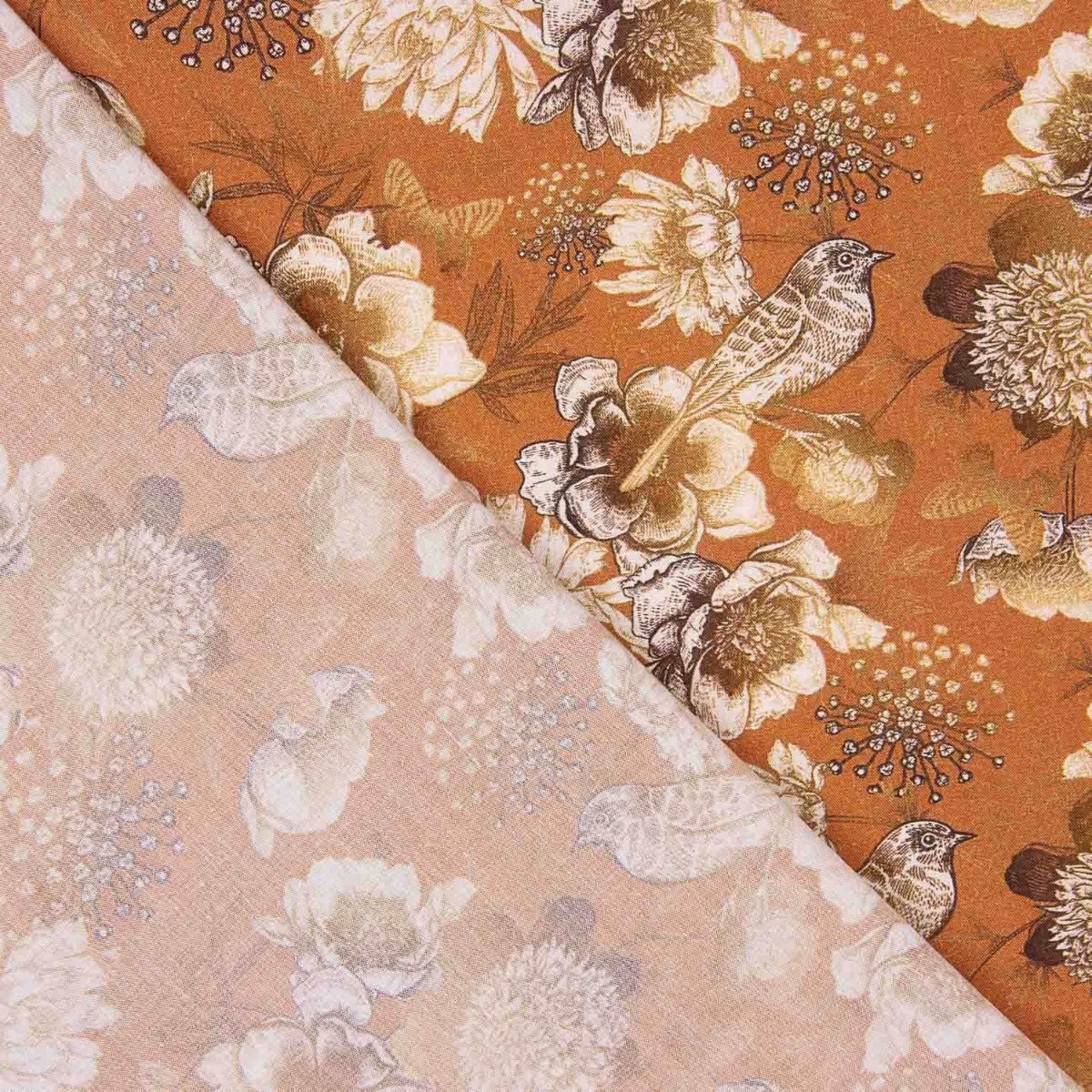 Viscose Imprimée Elios Brique - Ribes y Casals