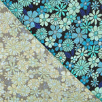 Viscose Imprimée Fleur 70 Bleu - Ribes y Casals