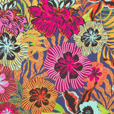 Viscose Imprimée Fleur Bahama Marine - Ribes y Casals