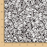 Viscose Imprimé Feuilles Bicolore Noir - Ribes y Casals