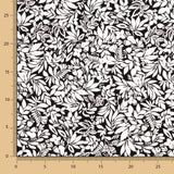 Viscose Imprimé Feuilles Bicolore Noir - Ribes y Casals