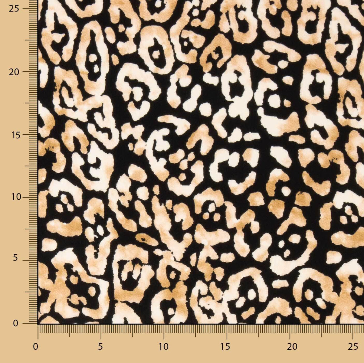 Viscose Imprimé Masaï Beige Beige - Ribes y Casals