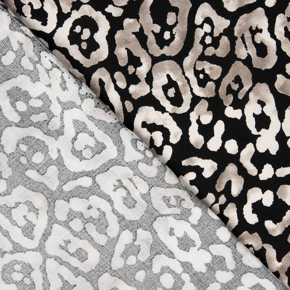 Viscose Imprimée Gris Masai - Ribes y Casals