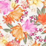 Viscose Imprimée Maxi Fleurs Blanc - Ribes y Casals