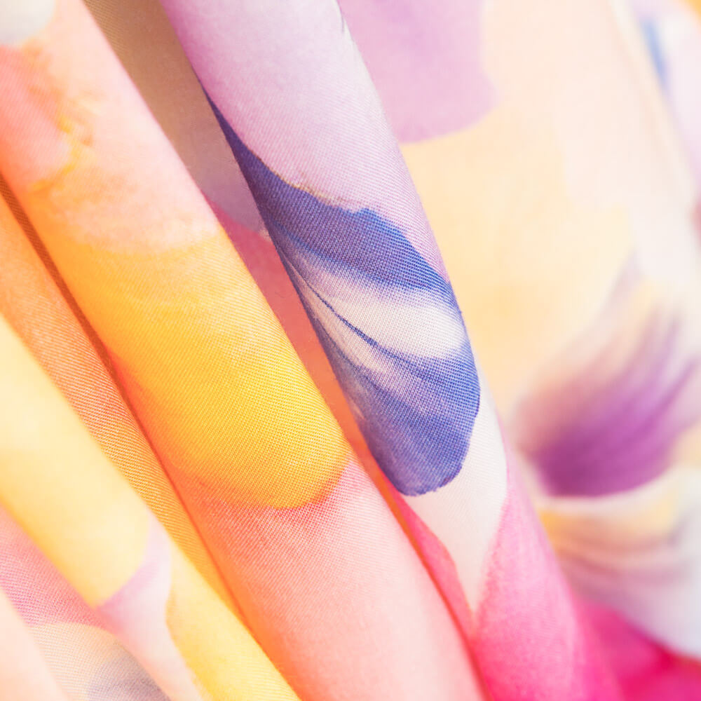 Viscose Imprimée Maxi Fleurs Fuchsia - Ribes y Casals