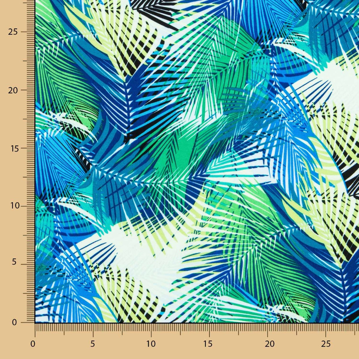 Viscose Imprimée Palmier Vert - Ribes y Casals