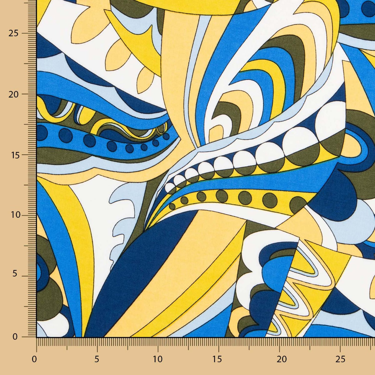 Viscose Imprimée Pucci Jaune - Ribes y Casals