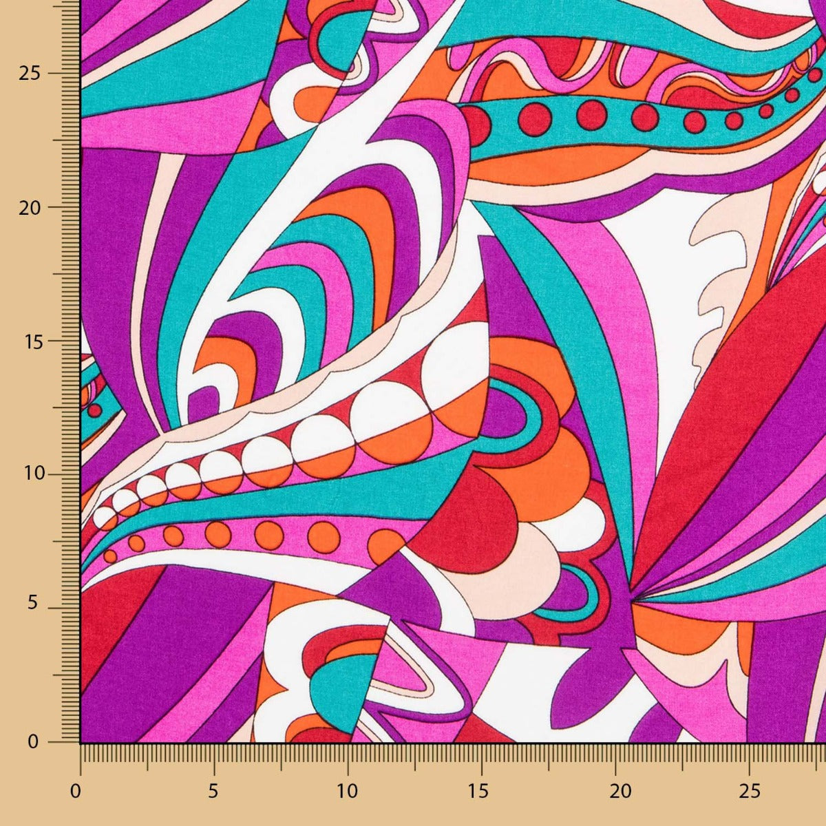 Viscose Imprimée Pucci Magenta - Ribes y Casals